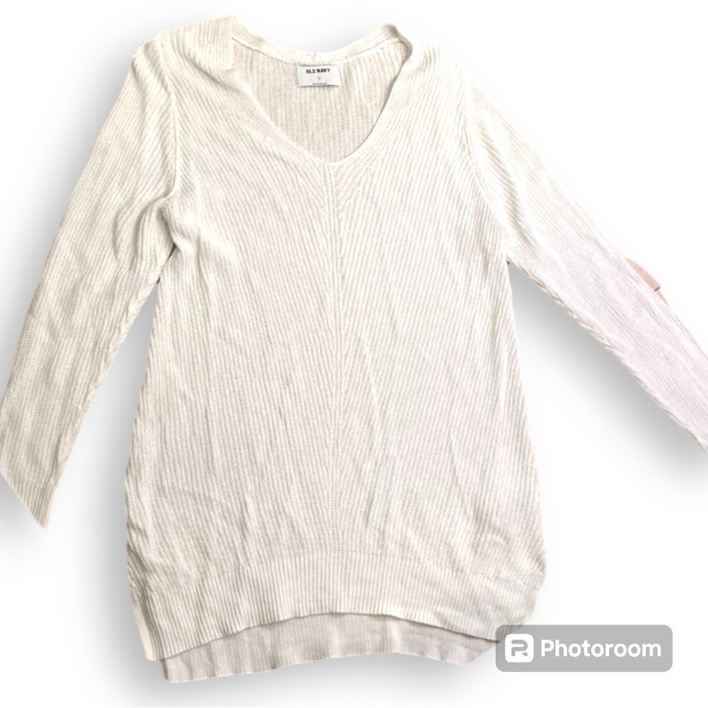 OLD NAVY long knitted cream sweater